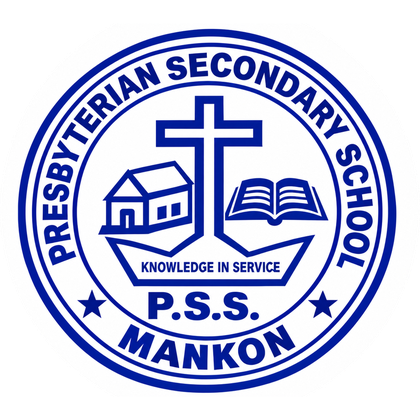 Presbyterian Secondary School Mankon crest, founded 1978